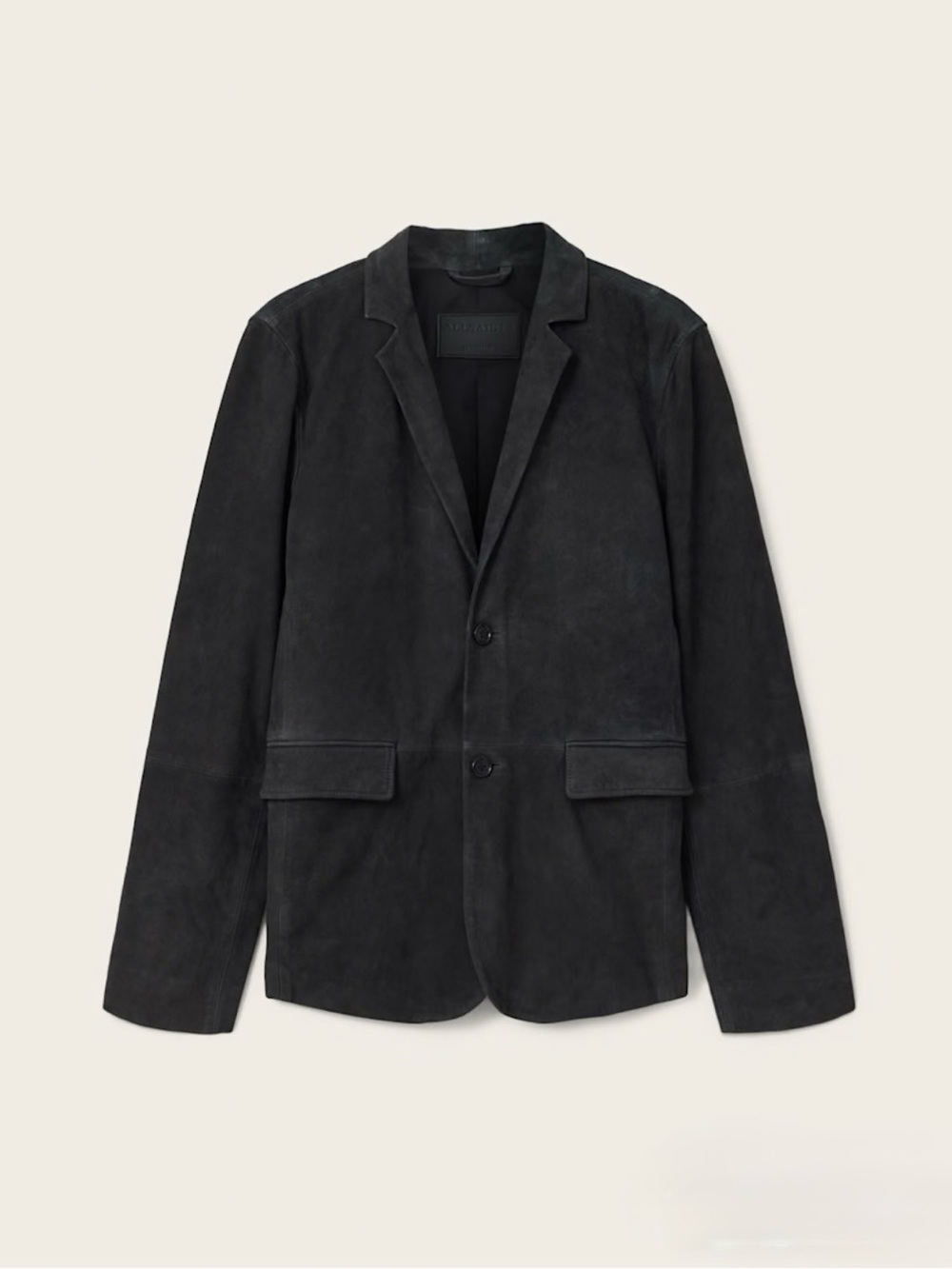 All saints monet waxed suede blazer